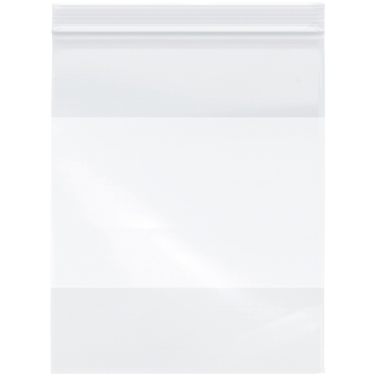 Plymor 8" x 10", 2 Mil with White-Block Zipper Reclosable Plastic Bags